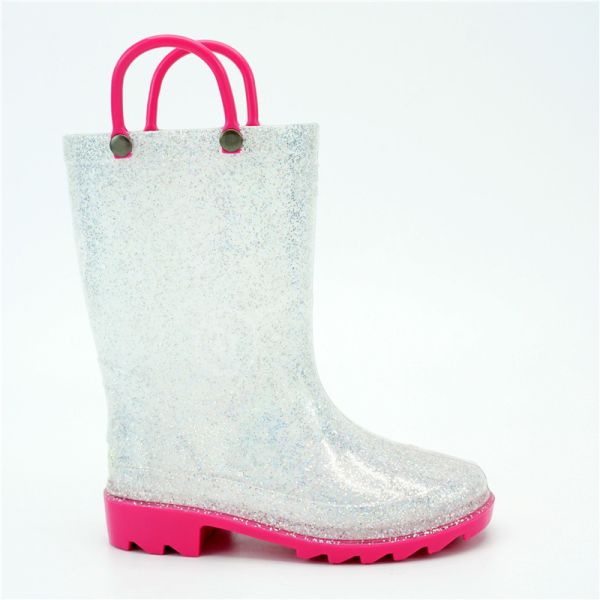 Mid Calf Short White Rain Boots With Handles 35EU