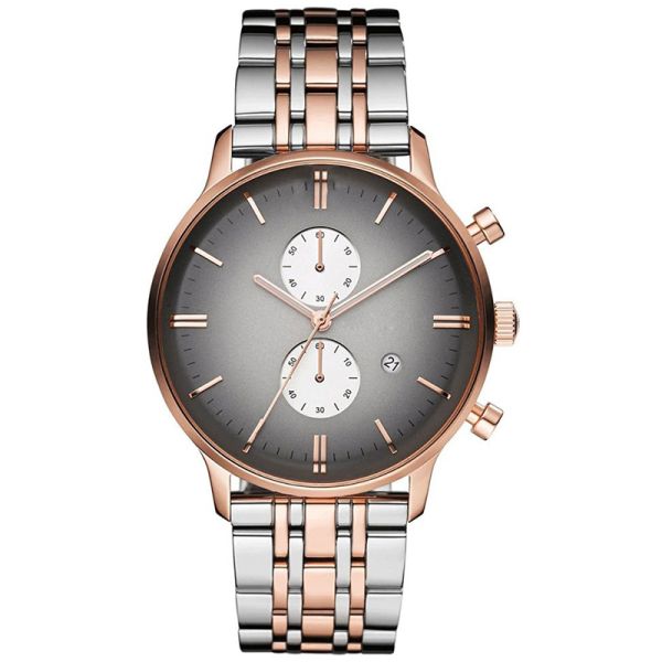 Men's Wrist Watch OEM 5 ATM Water Resistant Stainless Steel Multifunction Wrist Watch ,fashion watch quartz watch