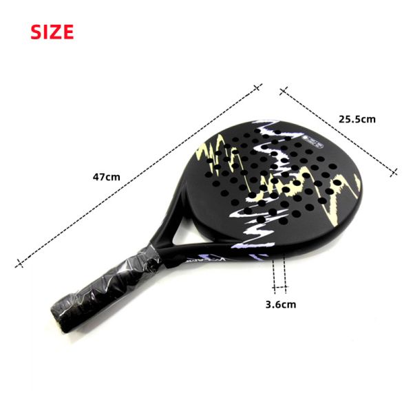 Full Carbon Beach Tennis Racket Soft EVA Face Raqueta With Bag Unisex Equipment Padel Racket