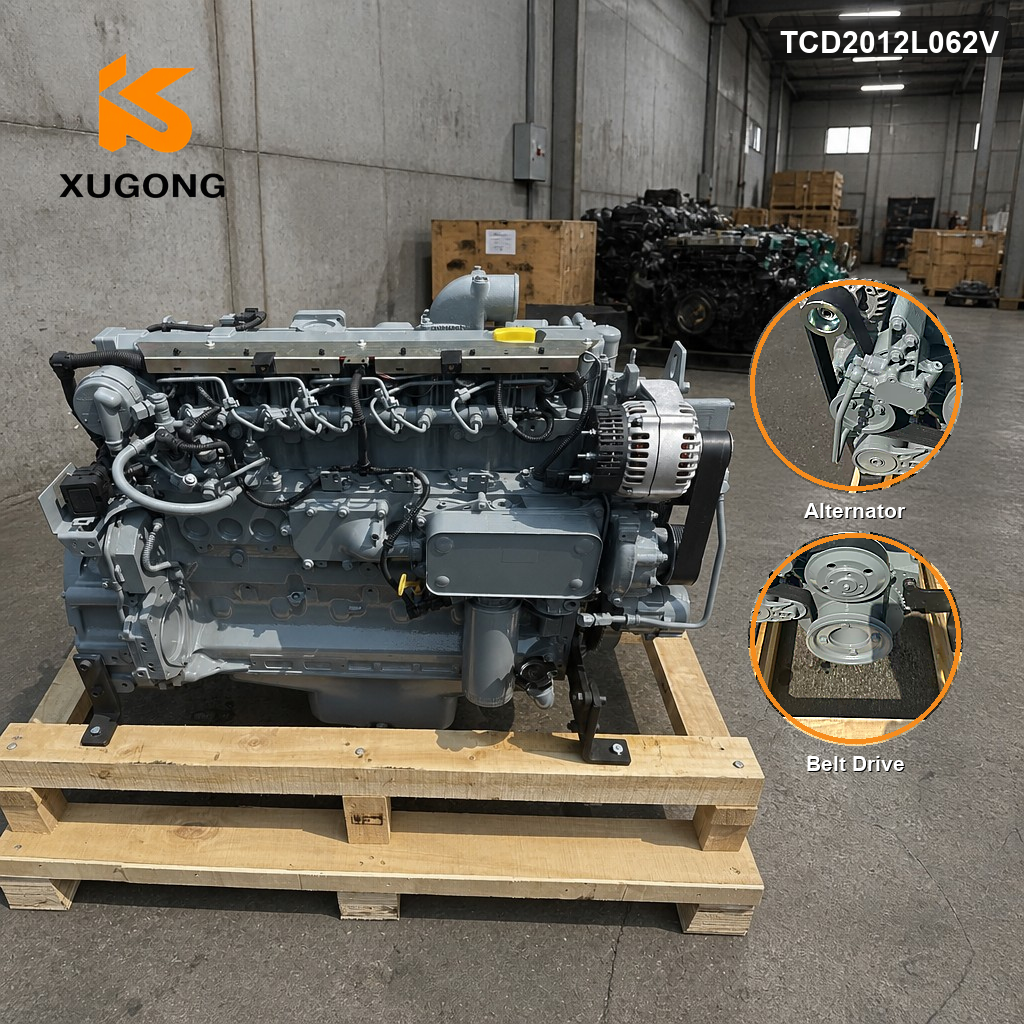 TCD2012L062V Deutz 6-Cylinder Water-Cooled Turbo Diesel Engine Complete Assy with Alternator Factory