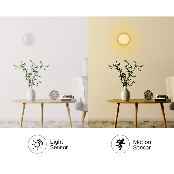 Motion Sensor Night Light,Upgraded Rechargeable 1.5W LED Night Lamp Portable Wireless Indoor Light