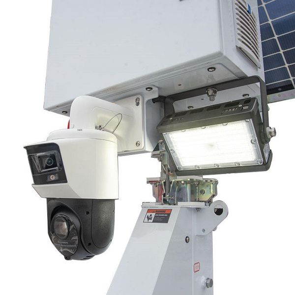 Renewable Solar Energy Light Tower Surveillance Tower with CCTV Camera Mobile Solar Light Tower