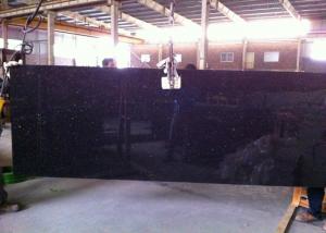 China Black Galaxy Granite Island Top / Granite Kitchen Tops With Sparkles 2 CM Thick on sale