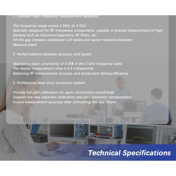 KEYSIGHT Agilent E4982A LCR Meter with 20 Hz to 2 MHz Frequency Range 0.05% Accuracy and 510 MHz Analyze Bandwidth