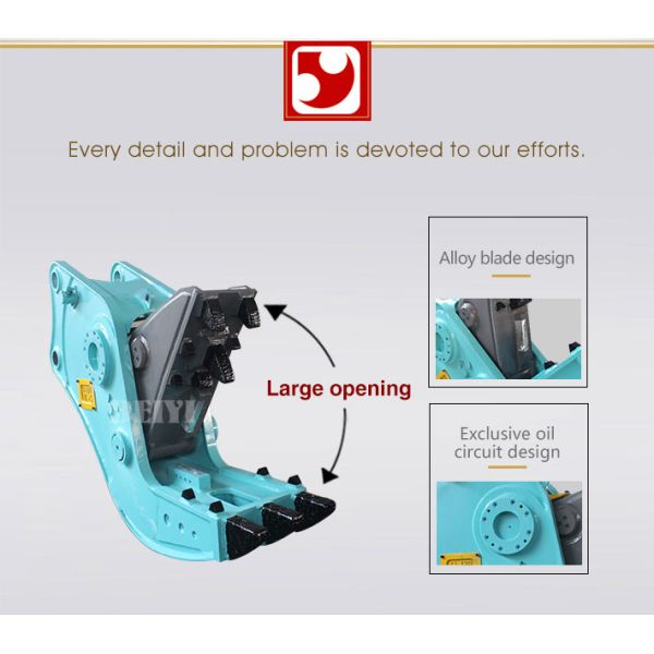 BEIYI hydraulic pulverizer attachments concrete cutter used for hydraulic demolition breaker