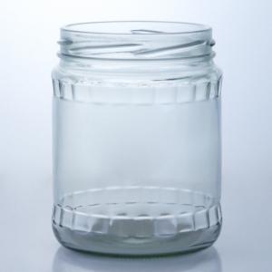 China Clear Round Flint Glass Jar for Food Grade Production and Distribution on sale