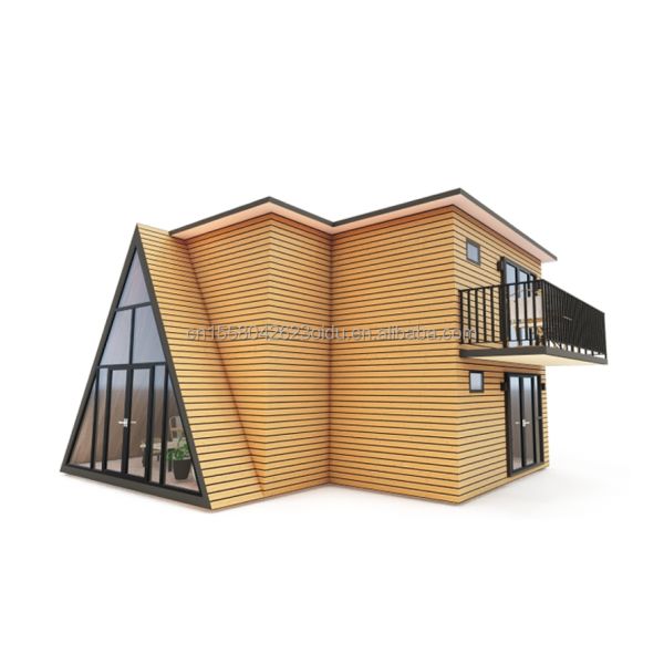 Detachable Container and Aluminum Alloy Windows CE EU Certified Modern Luxury Prefab Triangle House for Office or Warehouse