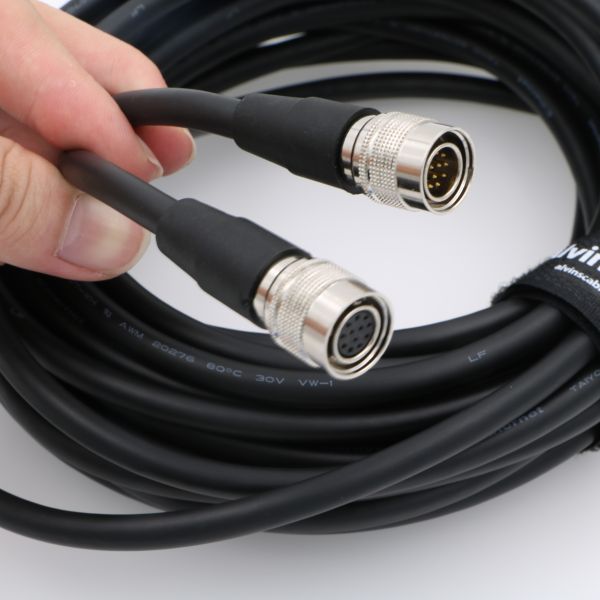 12 Pin Hirose Male To Female Coaxial Cable For Network Sony Industrial Camera