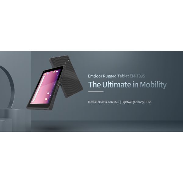 Emdoor Rugged Tablet 8 inch IP65 Waterproof Android 11/GMS NFC/4G/5G/BT5.1 for Industrial