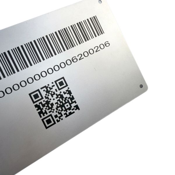 Customized Metal Barcode And QR Code Labels For Industrial Enterprise Logos