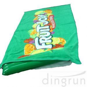Buy cheap Green Color Roll Up Promotional Beach Towels Mat Neck Pillow Environment Friendly product