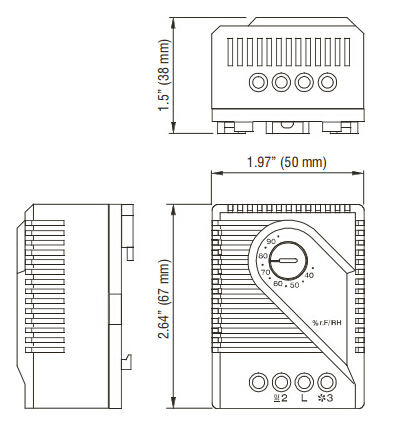 Mini Control Cabinet Heater 32 To 140 ℉ Temperature Range For Industrial