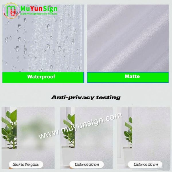 Heat Insulation Frosted Window Film For Windows Privacy Protection