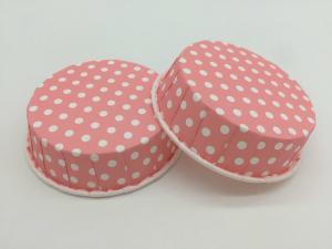 Buy cheap Pink Polka Dot PET Baking Cups Greaseproof Cupcake Liners Baking Tool Recyclable product