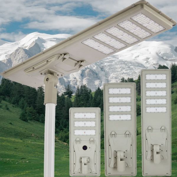 LED Solar Street Light With Self-Cleaning Panel Anti-Dust for Hospital Perimeter Roads
