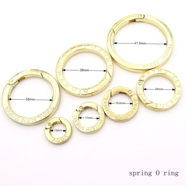 Luxury Stainless Steel Oval Shape Key Chain Ring Metal O Ring Spring Ring Snap Spring Clip