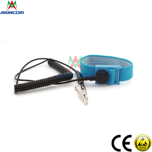 PVC PU Coil 0.1s Static Dissipative ESD Wrist Strap
