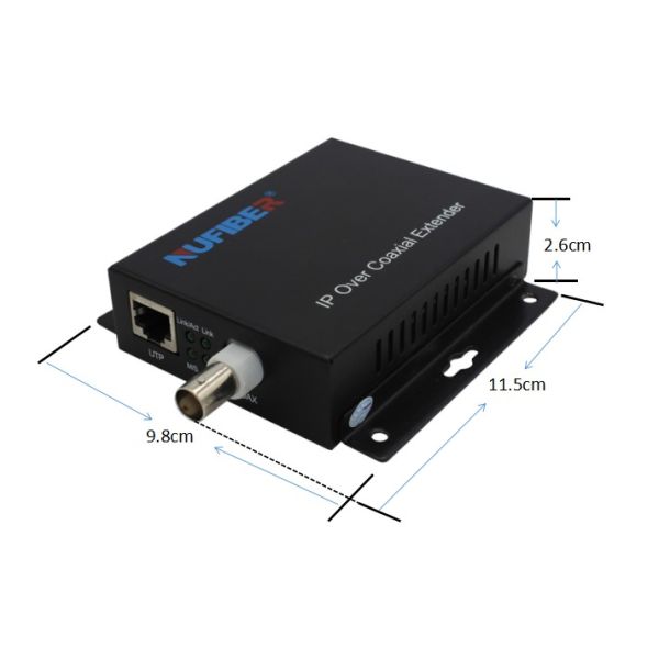10/100Mbps IP over Coaxial Exntender EOC POC Function 900meters DC52V