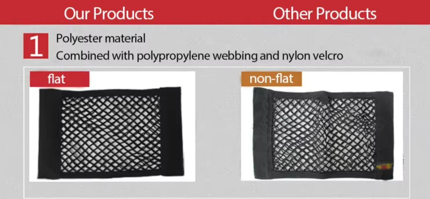 Anti Corrosion Car Storage Net 20*12cm 30*15cm 40*25cm Van Storage Nets