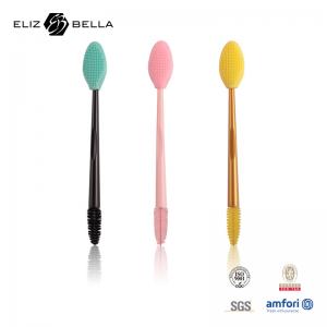 China Waterproof Silicone Eyelash Brush Disposable Silicone Mascara Wands With PP Handle on sale