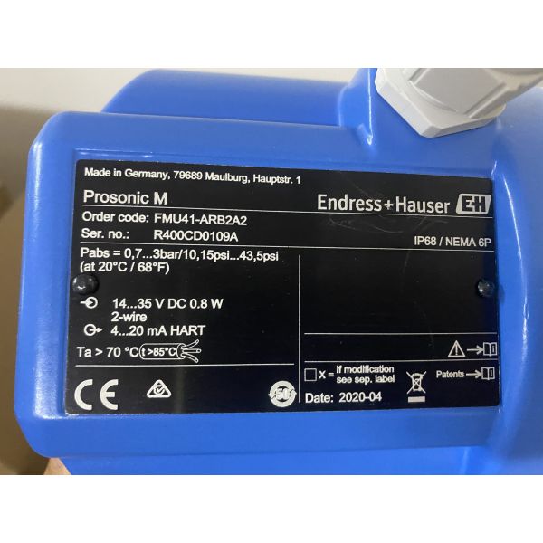 E+H FMU41-ARB2A2 Prosonic M Ultrasonic Level Transmitter