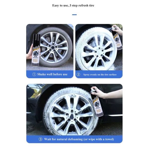 Eco Friendly Tire Cleaner Foam With UV Protection And Streak Free Finish