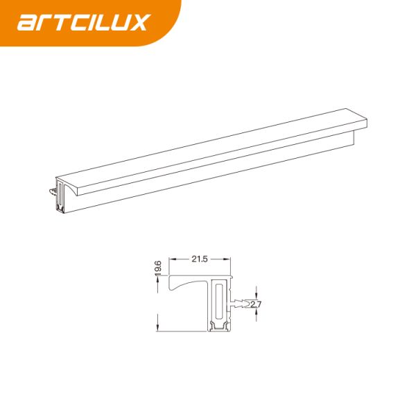 Indoor Luminescence One Side LED Lighting Profile 10W/M Customizable
