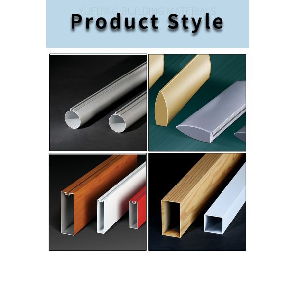 Top Ceiling Aluminum Round Tube Powder Coating Fireproof