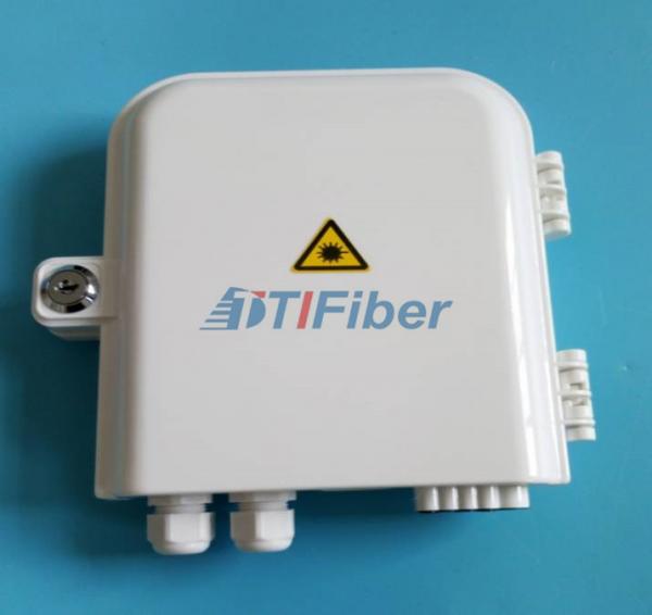 Quality FTTH 8 port PLC Fiber optic Splitter Box Wall pole Mounted Outdoor Distribution Box for sale
