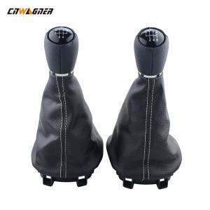 Buy cheap Leather Boot With White Line 5 Speed gear Shift Knob For SEAT product