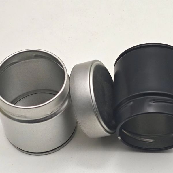 Offset Printed Round Tin Jars for Tea Candy Food Coffee Matcha Packaging Durable Metal Material