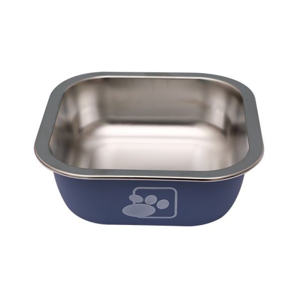 Pet Stainless Steel Dog Bowl Tableware Anti-Tip Double-Layer Stainless Steel Cat Drinking Bowl