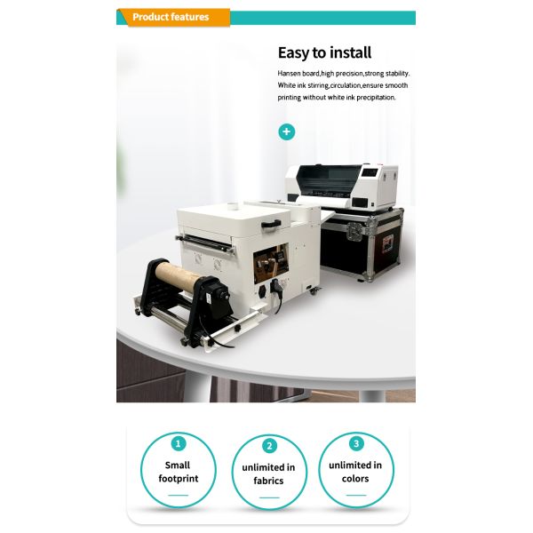 Pigment Ink A3 13 Inch DTF Printer Single XP600 Head White Ink Circulation System