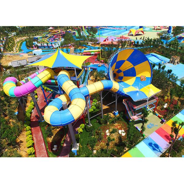 Commercial Fiberglass Custom Water Slides Adult Stimulating High Speed Slide