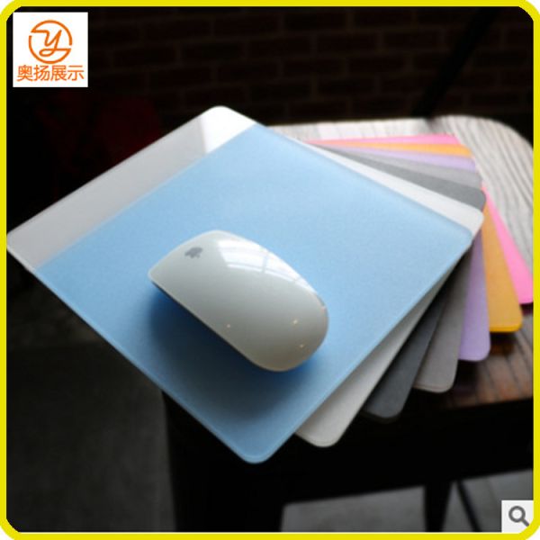 Customzied fashionable led square plexiglass acrylic mouse pad
