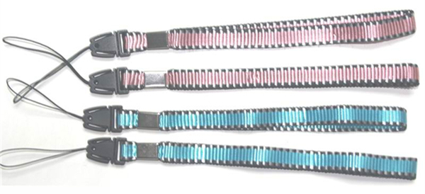 Tailored tubular polyester wrist loop strap for camera mobile phone hanging, loop lanyards