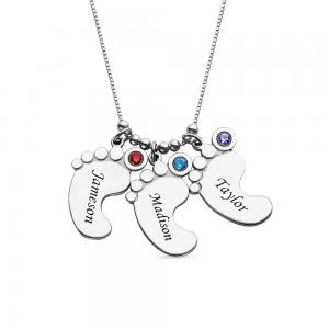Buy cheap 0.52x0.8in 0.18lb Mothers Day Foot Necklace Personalized Nameplate Necklace ODM product