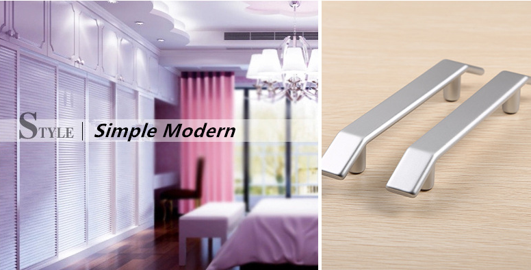 Plastic Kitchen Cabinet Drawer Pulls , D Handles Pull Knobs For Kitchen Cabinets Pearl Silver