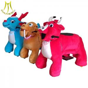 China Hansel stuffed ride electric animals and plush toys stuffed animals on wheels with electric walking animal on toy on sale