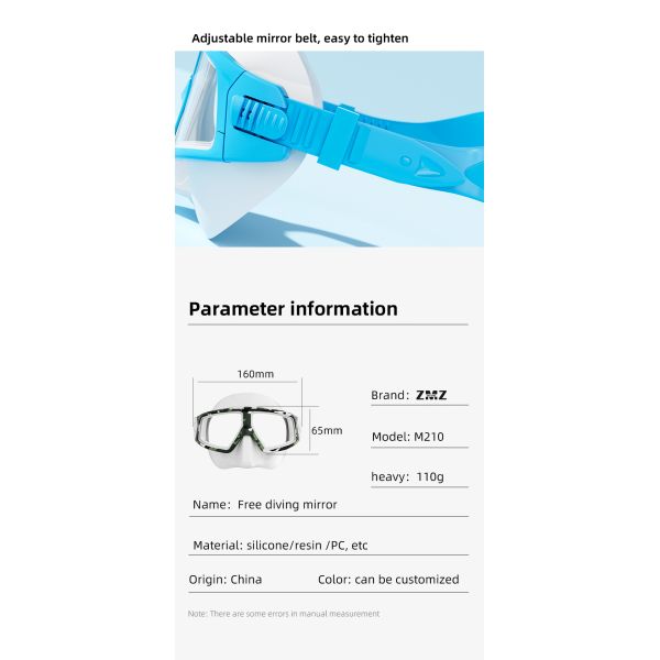 Resin Lens Silicone Scuba Diving Defogging Snorkel Mask Lightweight For Adults