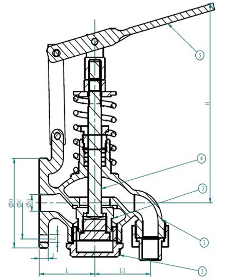 JIS F7398 Marine self closing drain valve U type And F type IMPA758501 IMPA758502 IMPA758503 IMPA758504