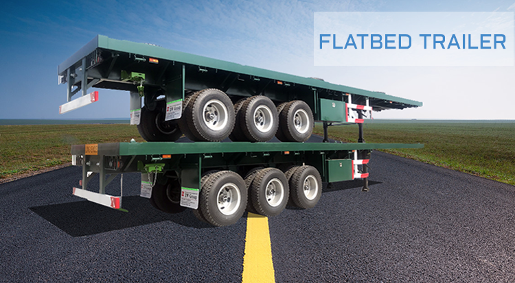 Customizable 3 4 Axel 12.5M 40ft Flatbed Semi Trailer Container Flatbed Car Hauler For Sale