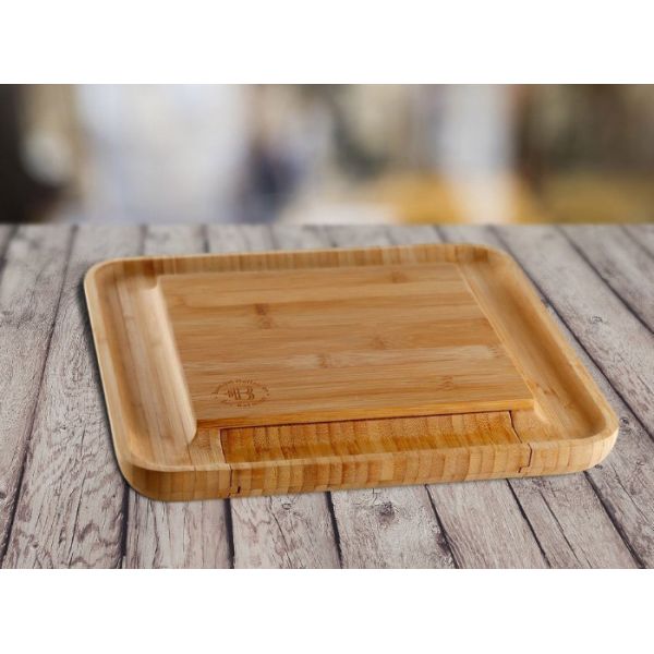 Outdoor Indoor Bamboo Cheese Board Cutlery Knife Set With Laser Or Burned Logo