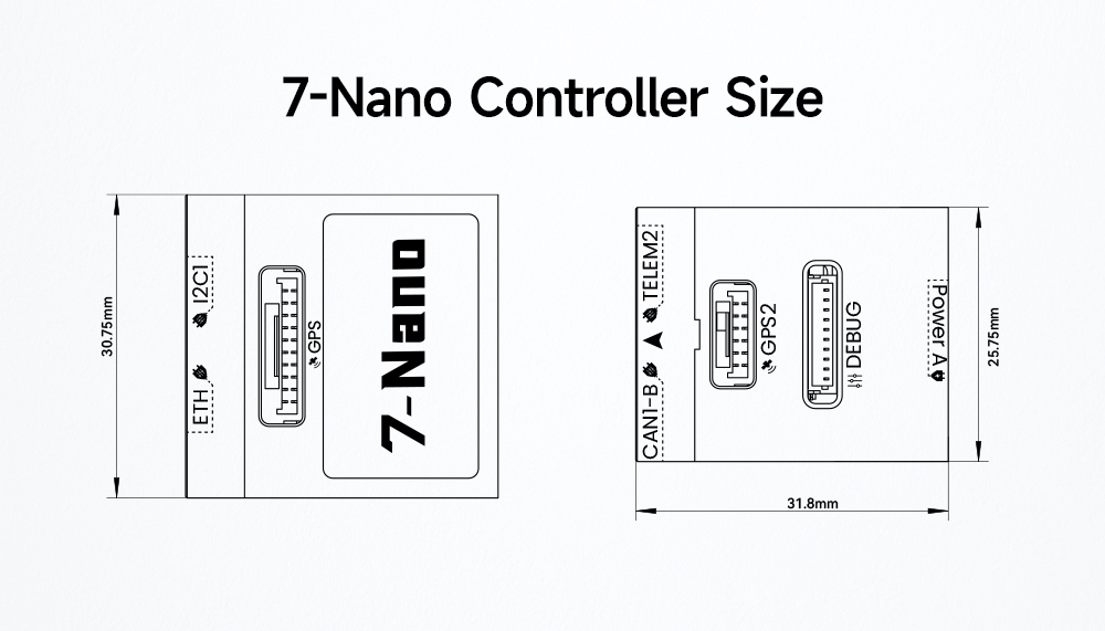 CUAV 7-Nano Controller H7 Processor Dual IMUs Redundant Design Laminated Compact Size For Drone Open Source PX4 Ardupilot