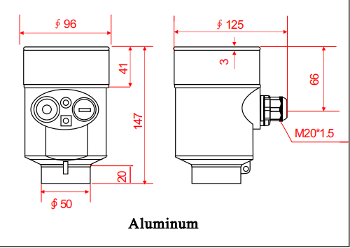 Intelligent radar Level Meter Radar Material Level Sensor High Precision 26GHz Radar Level Transmitter
