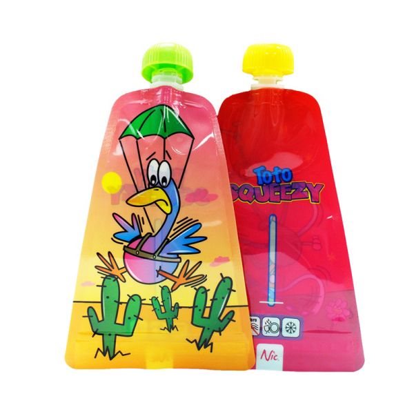 Customized Spout Pouch For Juice , Beverage Nozzle Bag Liquid Spout Bags Wholesale