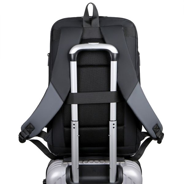 No Logo Ready Goods Black Laptop Backpack Complicate And Luxury Backpack