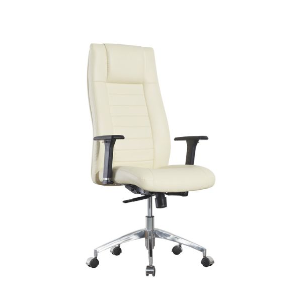 350 Mm Leather Office Swivel Chairs Genuine Leather Executive Chair PU Padding Ergo