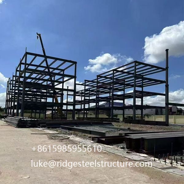 Prefabricated Steel Structure Mechanical Workshop Metal Frame Steel Storage Building Kits