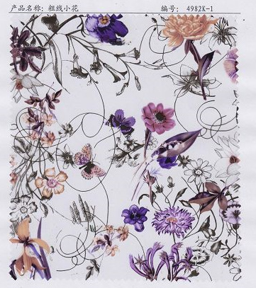 Transfer foil for leather Flower design transfer film for pvc leather 4982k Hot stamping foil for pu leather